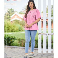 Laxmipati  Poly Cotton Pink Kurti