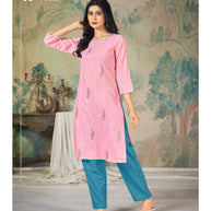 Laxmipati Ganga  Cotton Base Prony Straight Cut Kurti