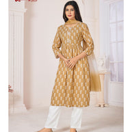 Laxmipati  Spun Base Fabric Sand  Nayra Cut Kurta With Pant & Dupatta