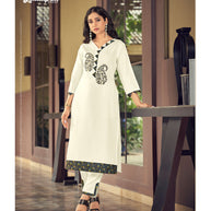 Laxmipati K26-10 Spun Base White Kurti With Pant