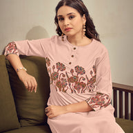 Laxmipati K26-6 Spun Base Blush Pink Kurti With Pant