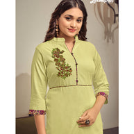 Laxmipati K26-7 Spun Base Lime Kurti With Pant