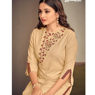 Laxmipati K26-9 Spun Base Caramel Kurti With Pant
