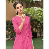 Laxmipati  Spun Base Self Textured Medium Violet Red Kurti