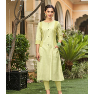 Laxmipati  Spun Base Self Textured Khaki  Kurti