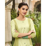 Laxmipati  Spun Base Self Textured Khaki  Kurti