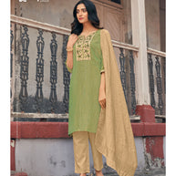 Laxmipati  Spun Base Fabric Straight Cut Kurti With Pant & Dupatta