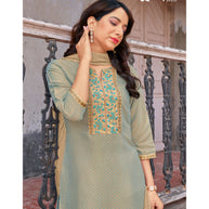 Laxmipati  Spun Base Fabric Straight Cut Kurti With Pant & Dupatta