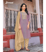 Laxmipati  Spun Base Fabric Straight Cut Kurti With Pant & Dupatta