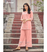 Laxmipati  Mull Lychee Tunic With Plazzo Kurti