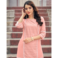 Laxmipati  Mull Lychee Tunic With Plazzo Kurti