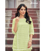 Laxmipati  Mull Pale Green Tunic With Plazzo Kurti