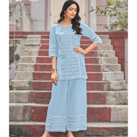 Laxmipati  Mull Denim Light Tunic With Plazzo Kurti