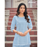 Laxmipati  Mull Denim Light Tunic With Plazzo Kurti