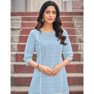 Laxmipati  Mull Denim Light Tunic With Plazzo Kurti