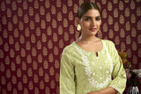 Laxmipati Bandish - KT0007 Viscose Embroidered A-Line Woman Green Kurta