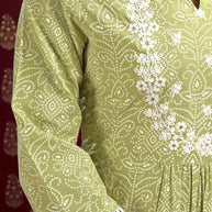 Laxmipati Bandish - KT0007 Viscose Embroidered A-Line Woman Green Kurta