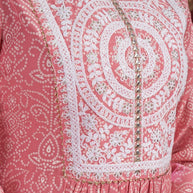 Laxmipati Bandish - KT0010 Viscose Embroidered A-Line Woman Peach Kurta
