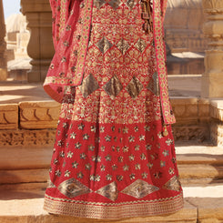 Laxmipati LH-005 Ruby Red Lehenga