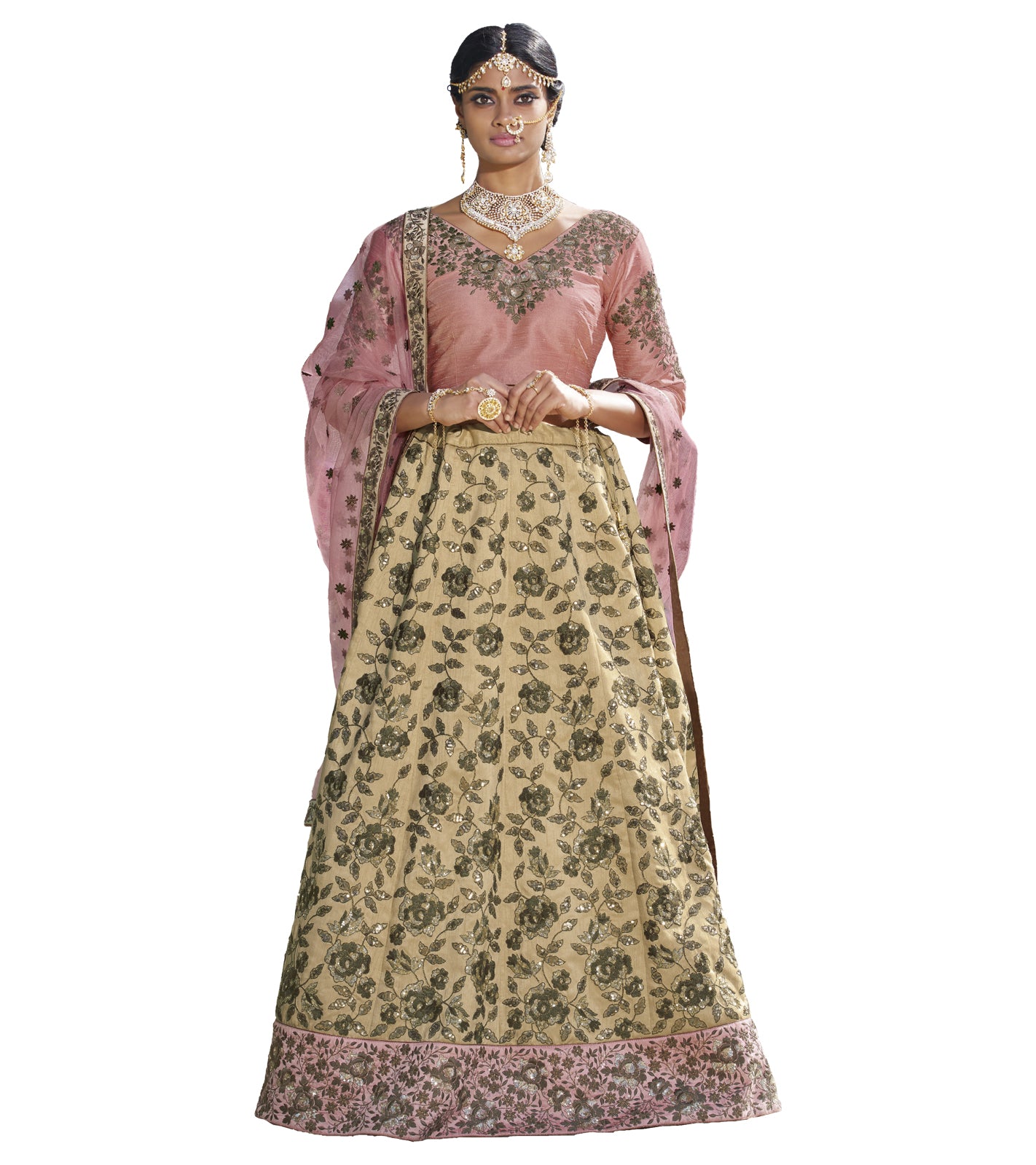 Laxmipati LH-013 Elegant Cream Lehenga