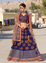 Laxmipati LH-027 Ocean Blue Lehenga