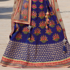 Laxmipati LH-027 Ocean Blue Lehenga