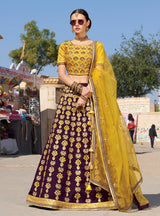 Laxmipati LH-030 Royal Purple Lehenga