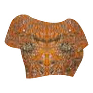 Laxmipati LH-044 Blue & Brown Fusion lehenga