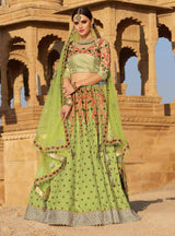 Laxmipati LH-054 Lush Green Lehenga