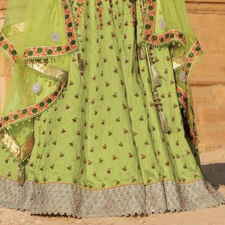 Laxmipati LH-054 Lush Green Lehenga