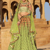 Laxmipati LH-054 Lush Green Lehenga