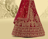 Laxmipati LH-103 Crystal Maroon Lehenga