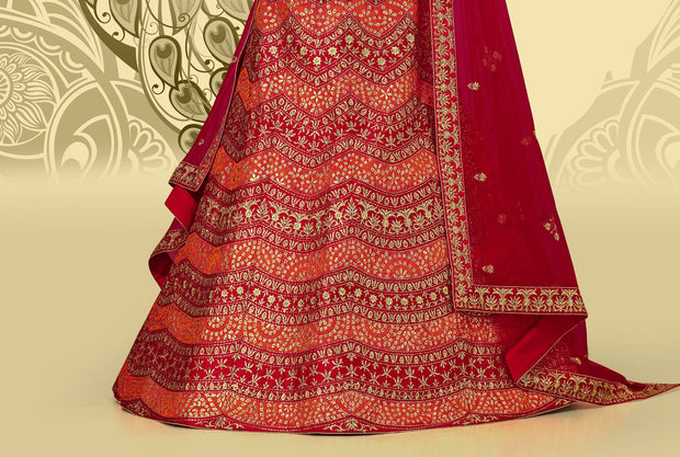 Laxmipati LH-061 Radiant Red Lehenga