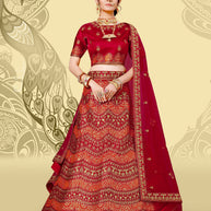 Laxmipati LH-061 Radiant Red Lehenga