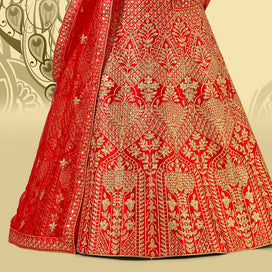 Laxmipati LH-063 Spark Red Lehenga
