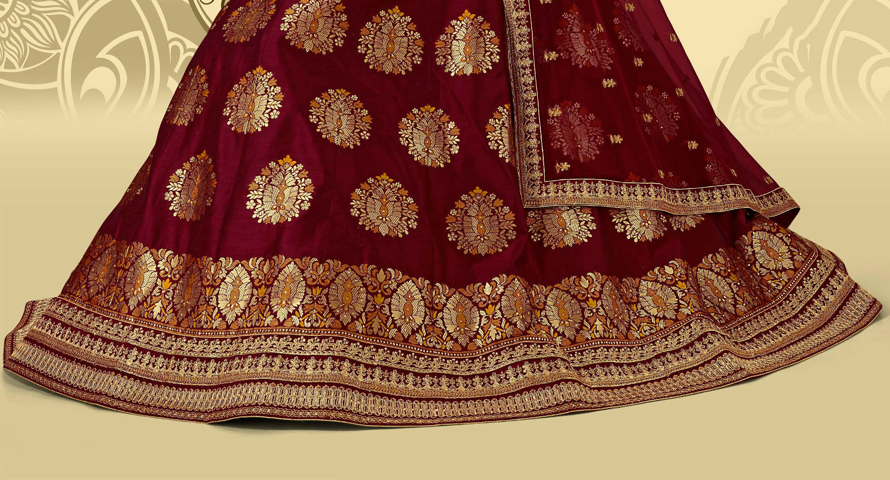 Laxmipati LH-067 Radiance Maroon Lehenga