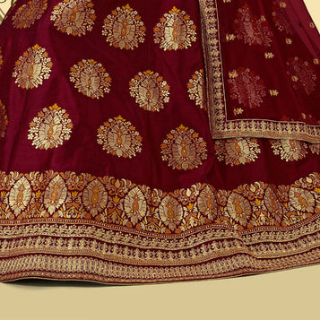 Laxmipati LH-067 Radiance Maroon Lehenga