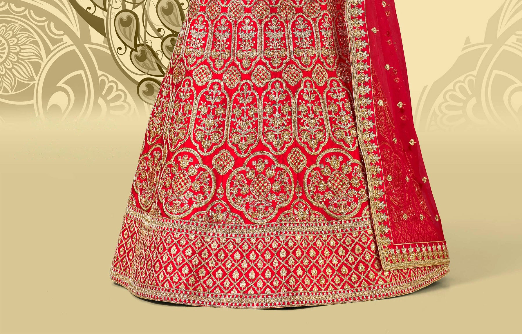 Laxmipati LH-070 Elegant Red Lehenga