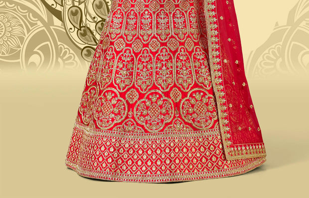 Laxmipati LH-070 Elegant Red Lehenga