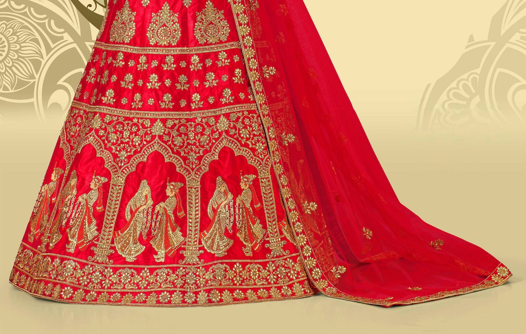 Laxmipati LH-071 Regal Red Lehenga