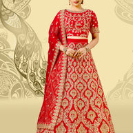 Laxmipati LH-075 Luxe Red Lehenga