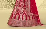 Laxmipati LH-077 Golden Red Lehenga