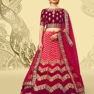 Laxmipati LH-082 Vibrant Maroon Lehenga