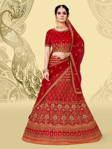 Laxmipati LH-084 Red Graceful Lehenga