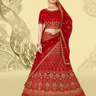Laxmipati LH-084 Red Graceful Lehenga