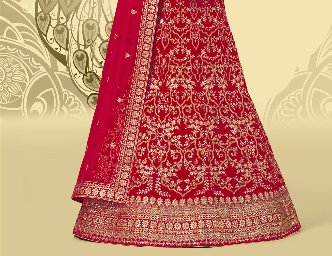 Laxmipati LH-086 Luxurious Red Lehenga