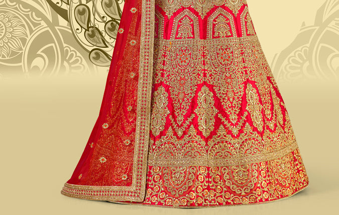 Laxmipati LH-093 Majesty Red Lehenga