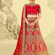 Laxmipati LH-093 Majesty Red Lehenga