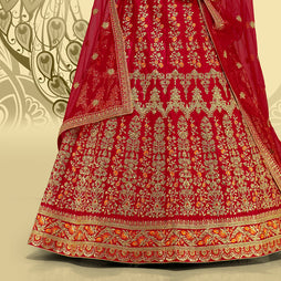 Laxmipati LH-094 Red Velvet Lehenga