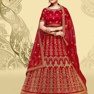 Laxmipati LH-094 Red Velvet Lehenga